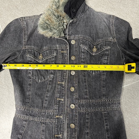 Denim Fitted Jacket with detachable collar - Picture 8 of 8